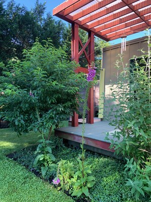 End of deck the outdoor shower , close to Master bedroom and office area