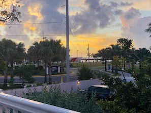 Beautiful sunsets off the balcony at night...