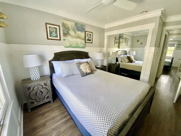 Queen Memory Foam Bed and 32” TV