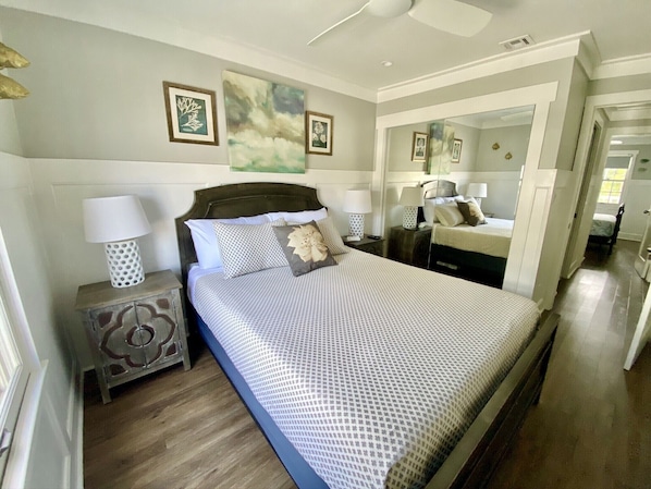 Queen Memory Foam Bed and 32” TV