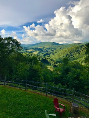 Lily Ridge Cabin view from rear deck.