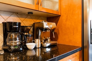 coffee options! Breville Cappuccino maker, drip coffee maker and grinder