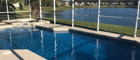 Relax and enjoy the lake from the pool or spa.