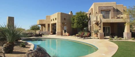 Completely Private Pool, Outdoor Living Room and garden area set on over 1 acre