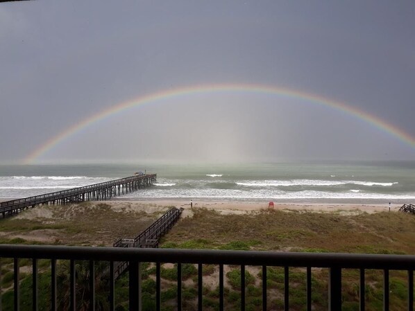 Come find your gold at the end of the rainbow.  View from our balcony.