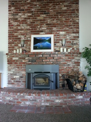 Lovely new fireplace for a romantic fire.