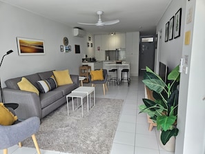 Ceiling fan in living room

