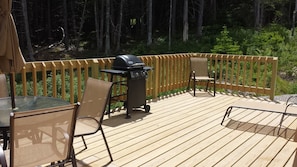 The spacious deck