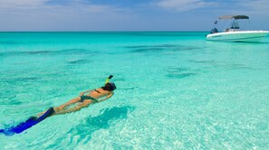 Pristine turquoise shallow beach