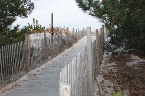 Our beach entrance is only a few houses away!