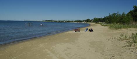 Picture of the beach is from a few years ago when the water was lower