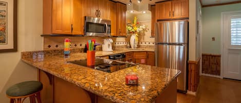 Beautifully Designed Kitchen with all stainless steel appliances.
