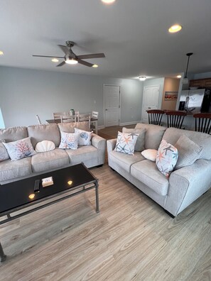 Living Area with view of entrance door