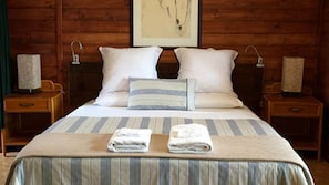 Super comfortable king size hardwood bed