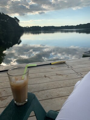 Morning Iced Coffee on the Dock!