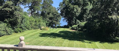 ALL FOR YOU! View of the backyard looking out towards Follin's Pond!