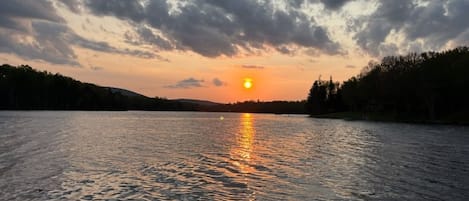 Sunset View over Peacham Pond from Dock