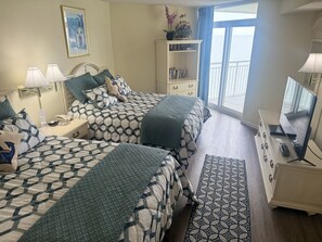 Master Bedroom with new luxury plush beds for 2024.
