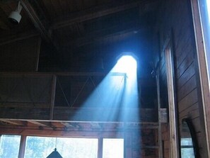 Winter morning in the sleeping loft (family room)