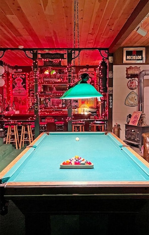 Pool Table and Saloon Bar