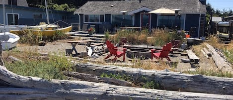 Cabin as viewed from the beach front