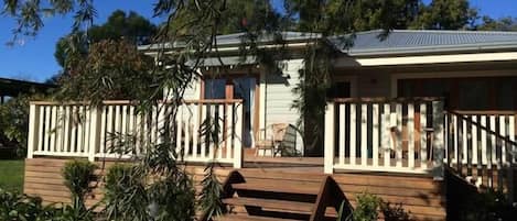 Front of Berta's Cottage set on nearly an acre of land