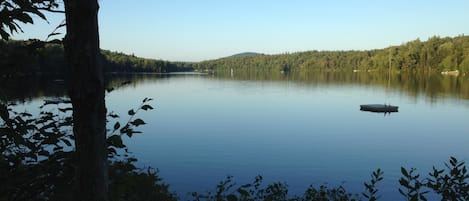 Lake view from private beach