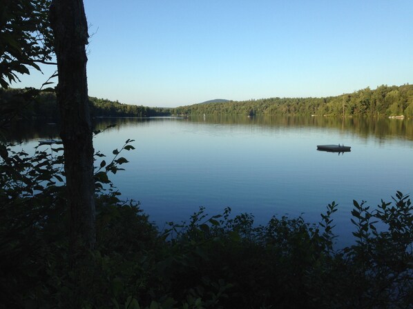 Lake view from private beach