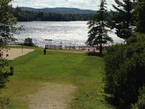 Lake view from public beach at other end of lake.