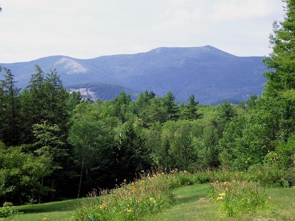 Cathedral Ledge and Moat Mountain Range from the Dining Room table