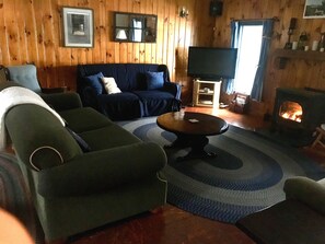 Living room with gas fireplace