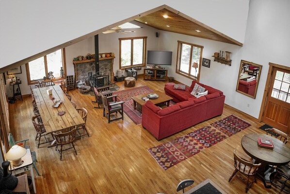 Main living area from top floor loft