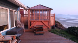 Gazebo with hot tub