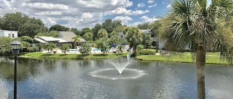 Lake/fountain/pool view from master bedroom 2nd floor window window