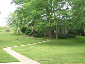 Walkway from parking area to guest cottage