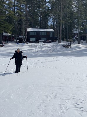 Another great day snowshoeing on the lake!