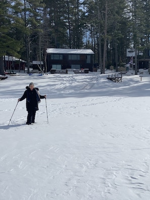 Another great day snowshoeing on the lake!