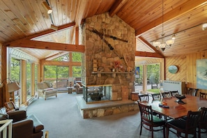 Enter into this amazing space, family, dining & work area are gorgeous!