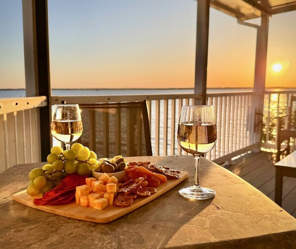 Relax and enjoy your own private sunset on the bay!