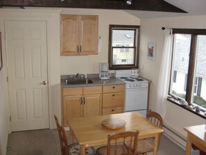 kitchen and dining area