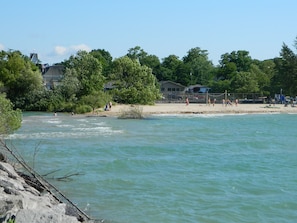 View of the beach from the Bay