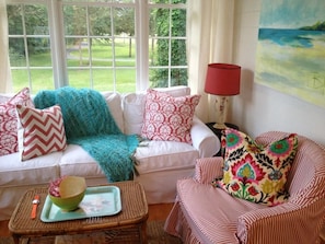 Living Room 
Beautiful large windows looking out to the park