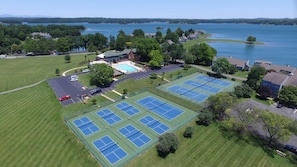 Tennis courts and new Pickle Ball courts