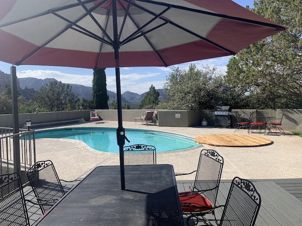 Patio near pool