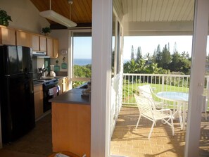 Kitchen and Living Room-side Lanai -- enjoy the view and the balmy breeze!