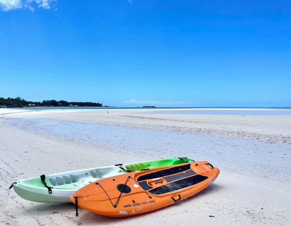 Kayak & Paddleboard provided at By the Seashore- just steps away to the beach!