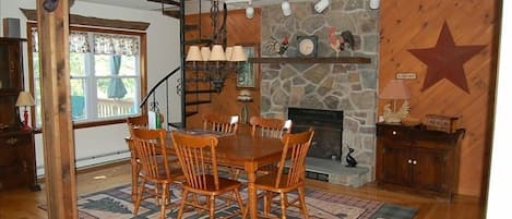 First Floor Dining Area w/Gas Fireplace