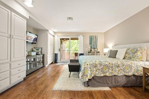 This quiet, tree-lined view from the balcony is the perfect peaceful retreat!