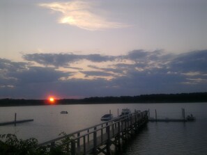 Sunset on the patio.
Bring your kayak!