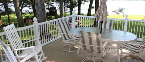 Large deck with great lake views